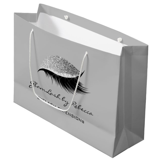 Modernes Schönheitsmittel Eyelash Lashes Glitzer S Große Geschenktüte (Vorderseite Schrägansicht)