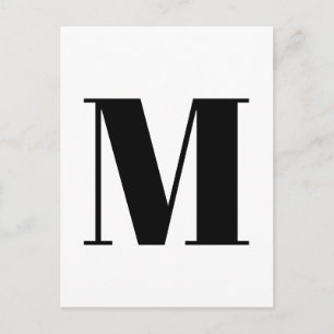 Modernes Schreiben Custom Alphabet Minimalistisc Postkarte