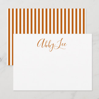 Modernes Schreibgerät und Stripe Stationery Dankeskarte
