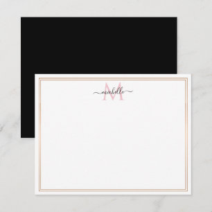 Modernes Schriftzeichen-Monogramm Mitteilungskarte
