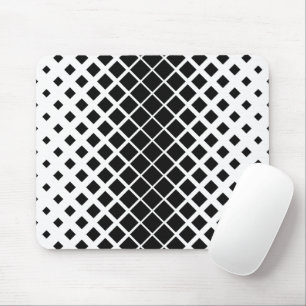 Modernes, schwarz auflösendes Quadrat-Blockmuster Mousepad