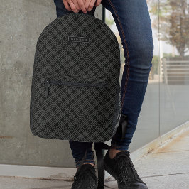Modernes Schwarz Bedruckter Rucksack