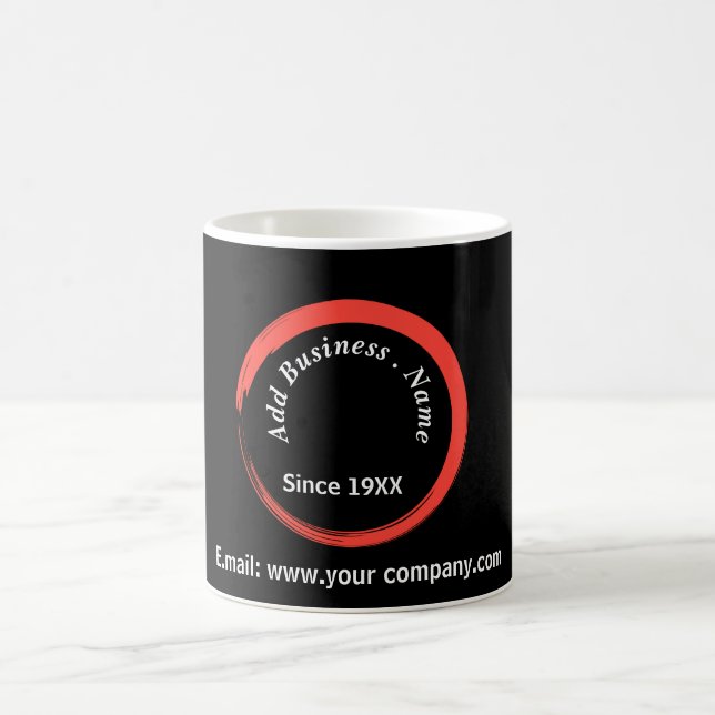 Modernes Schwarz Beruflich Kaffeetasse (Mittel)