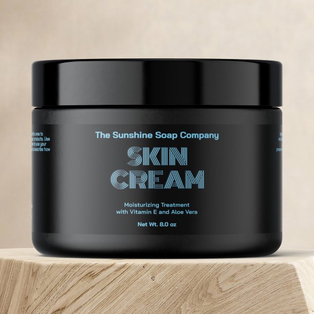 Modernes, schwarz-blau-graues Texcosmetics-Marke (Von Creator hochgeladen)