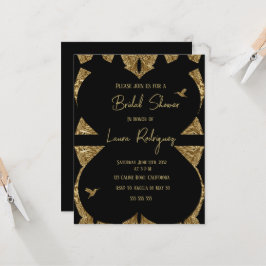 Modernes Schwarz-Gold-Brautparty laden