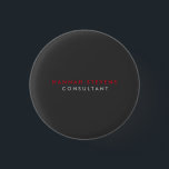 Modernes Schwarz-Grau Beruflich Ihren Namen Button<br><div class="desc">Erleben Sie dieses moderne, elegante Design. Diese Vorlage kann an alle beruflichen Beruf angepasst werden.</div>