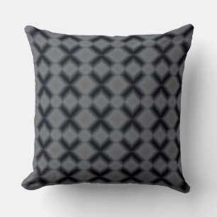 Modernes Schwarz-Grau-Diamant-Muster-Kissen Kissen