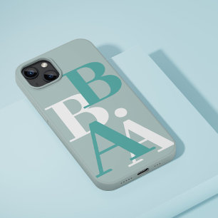 Modernes Schwarz & Grau erste minimalistische zeit iPhone 16 Pro Hülle