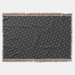 Modernes Schwarz-Grau-Monogramm Decke