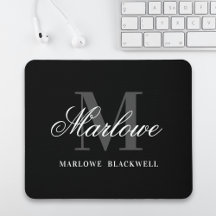 Modernes Schwarz-Grau-Monogramm-Skript