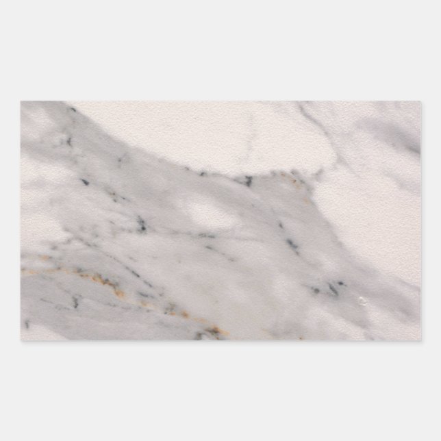 Modernes, schwarz-graues Marmormuster Rechteckiger Aufkleber (Vorderseite)