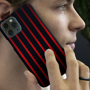 Modernes Schwarz mit fetten und verblassten roten  iPhone 16 Hülle