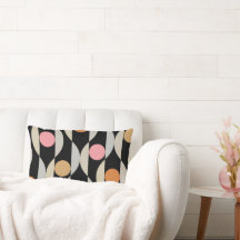 Modernes Schwarz-Rosa-Orange Retro aus dem Mittela