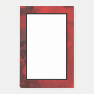 Modernes Schwarz & Rot Abstrakt - Dunkel geheimnis Post-it Klebezettel