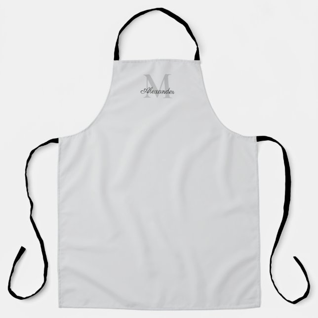 Modernes Schwarz-Script mit solider Farbschablone Schürze (Vorderseite)