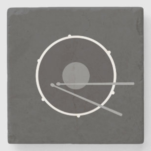 Modernes Schwarz Steinuntersetzer