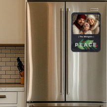 Modernes Schwarz und Grün mit Holly Berry Peace