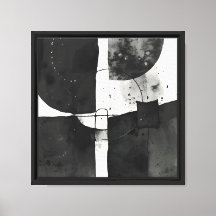 Modernes Schwarz/Weiß-Abstrakt