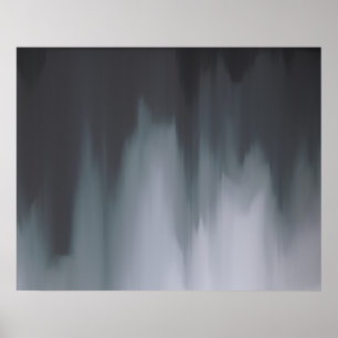 Modernes Schwarz-Weiß-Abstrakt Poster