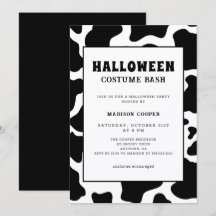 Modernes Schwarz-Weiß-Cow Print Kostüm Halloween