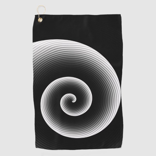 Modernes Schwarz-Weiß-Design Golfhandtuch (Vorderseite)