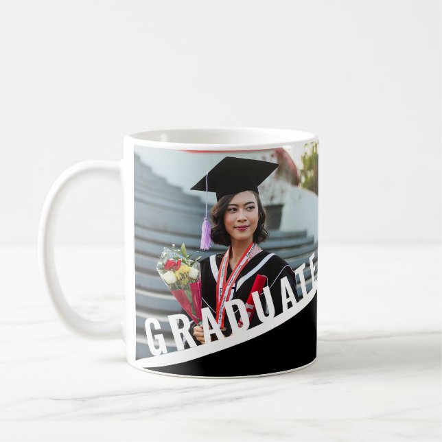 Modernes Schwarz-Weiß-Foto Kaffeetasse (Links)