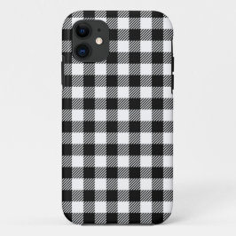 Modernes Schwarz-Weiß-Kariertes Weihnachtsmuster Case-Mate iPhone Hülle