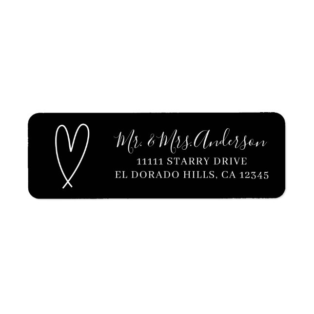 Modernes Schwarz-Weiß-Minimal-Brautparty (Vorne)