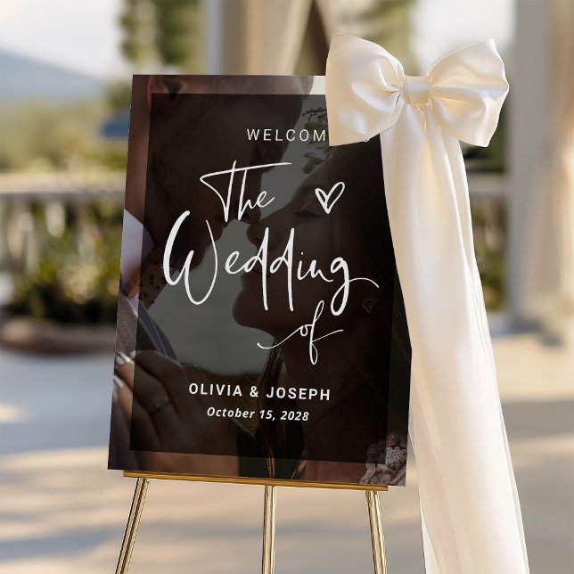 Modernes Schwarz-Weiß-Overlay | Hochzeit von Fotos Poster (Von Creator hochgeladen)