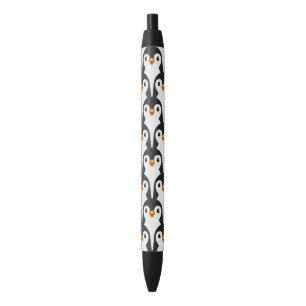 Modernes Schwarz-Weiß-Pinguin-Muster Kugelschreiber