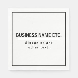 Modernes Schwarz/Weiß Serviette