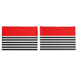 Modernes Schwarz-Weiß-Streifen-Muster Kissenbezug