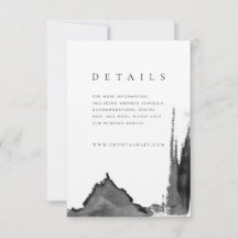 Modernes Schwarz + Weiß Tinte für Hochzeitsdetails