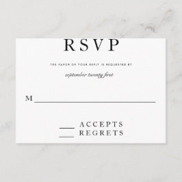 Modernes Schwarz-Weiß-UAWG RSVP Karte