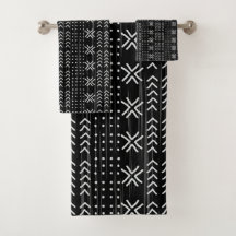 Modernes, Schwarz-weißes afrikanisches Muster
