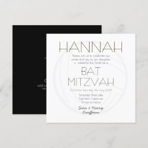 Modernes Schwarz-weißes BAT MITZVAH Volleyball Einladung
