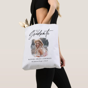 Modernes Schwarz-weißes Drehbuch Foto Eleganter Ab Tasche