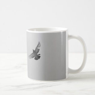 Modernes, Schwarz-weißes Foto für Vogeltauben Kaffeetasse