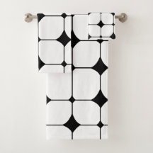 Modernes Schwarz-weißes geometrisches Muster des M