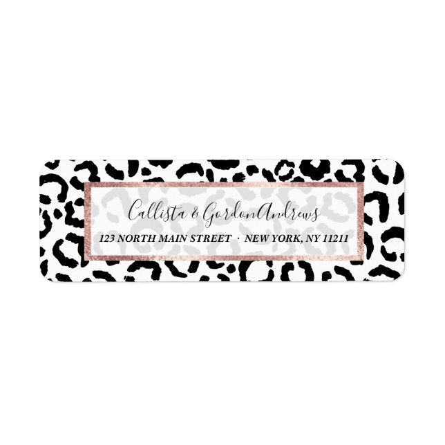 Modernes Schwarz-weißes Leopard-Druckmuster (Vorne)