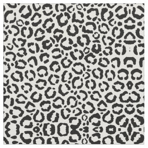 Modernes Schwarz-weißes Leopard-Muster für Tierdru Stoff