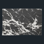 Modernes, Schwarz-weißes Marmorsteinmuster Geschirrtuch<br><div class="desc">Dieses moderne und einzigartige Marmormuster eignet sich perfekt für das trendige und stilvolle Individuum. Es ist aus schwarzem Marmorstein mit weißen Adern gebaut. Es ist elegant, modern und modern. ***WICHTIGE HINWEIS FÜR DESIGN: Für individuelle Designanfragen, wie z.B. passende Produktanfragen, Farbänderungen, Platzierungsänderungen oder andere Änderungswünsche, klicken Sie bitte auf den "KONTAKT"-Button...</div>