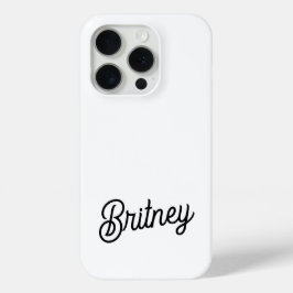 Modernes Schwarz-weißes Personalisiertes Monogramm Case-Mate iPhone Hülle