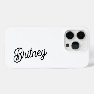 Modernes Schwarz-weißes Personalisiertes Monogramm Case-Mate iPhone Hülle