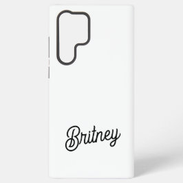 Modernes Schwarz-weißes Personalisiertes Monogramm Samsung Galaxy Hülle