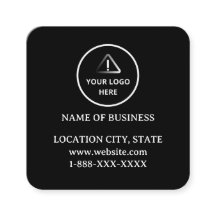Modernes schwarzes benutzerdefiniertes Logo und QR