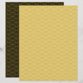 Modernes Schwarzes Gold Geometrisches Muster
