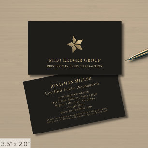 Modernes Schwarzes Gold-Logo Visitenkarte