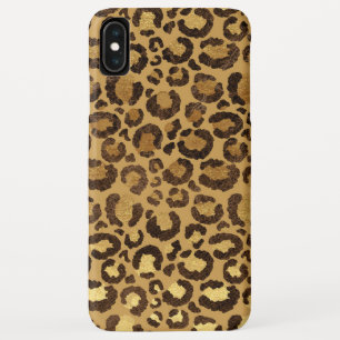 Modernes schwarzes Goldfolien-Gepard-Tier-Muster Case-Mate iPhone Hülle