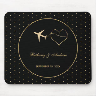 Modernes schwarzes Goldpersonalisiertes Mousepad